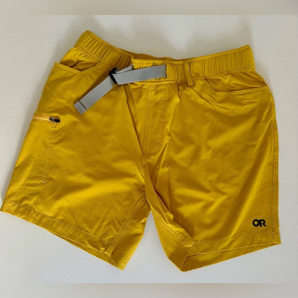 Outdoor Research Men's Yellow Shorts - Size Large